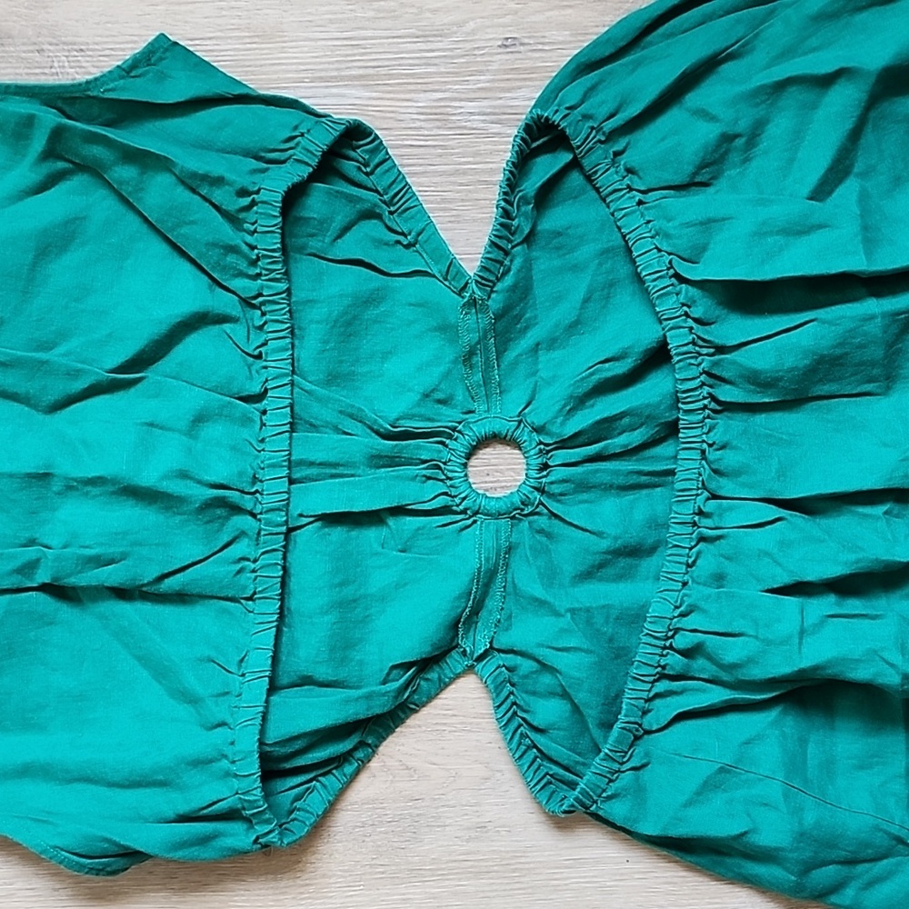 Emerald Cut- Out Green Sleeveless Sundress - Picture 13 of 14